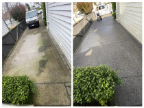 Driveway Pressure Wash Before & After - Here we go, showing the differences on this driveway. 
An other happy client!