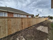 Rough sawn Timber with rails on the side of the posts with TOP CAP