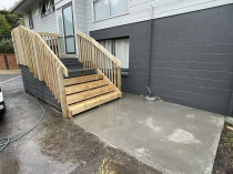 1.8 wide stairs with handrails & Concrete slab