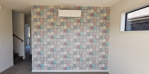 Old fashioned tile feature wallpaper