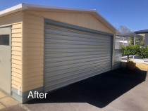 Residential garage door repaint - The finish