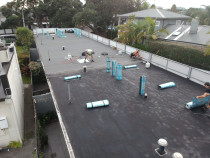 Torch on roof overlay - Complete Waterproofing and Building Maintenance carried out this complete overlay of an existing torch on roof. A great option to extend the life of your membrane roof without the huge cost of a complete replacement.