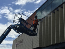 Commercial building wash by Roof Restore - Kings school Remuera post construction wash down