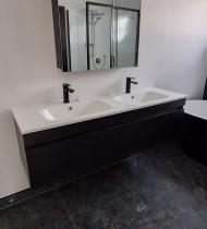 Vanity reno - A recent install of a two berth basin vanity with caroma mixers