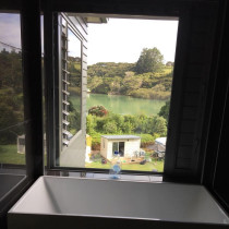 Nice batch view from bathroom in the bay of islands completed by JD's Plumbing Limited