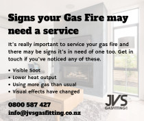 JVS Gasfitting ltd - Signs your gas fire may need a service