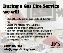 JVS Gasfitting ltd - During a gas service we will