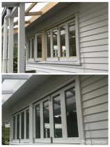 Exterior wooden windows