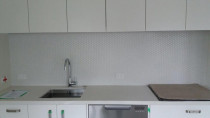 Kitchen splash back - mosaic tiles by Kevin Tiling