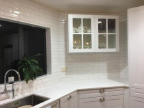 Kitchen splash back - subway tiles by Kevin Tiling