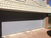 New Install - Flat Embossed in Sandstone Grey by Knight Garage Doors