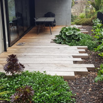 Macrocarpa decking by Lakeside Landscapes