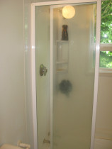 Shower renovation (1) - Original unit before being stripped out.