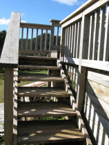 Deck and kitchen (3) - Stairs from the deck to the rear garden