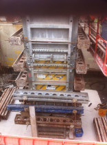 Installation Doka Columns Formwork - Using EWP machinery to install Doka formwork for 1m/1m/7m concrete columns
