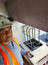 Under bridge remedial work and plinth installation - remedial work underneath the bridge. Reinforcement fixing for plinth and pour concrete.