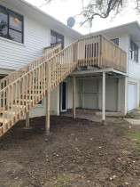 Stairs with Deck and Handrail