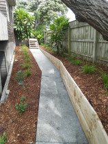 Retained Planter with Garden