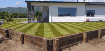 Retaining Wall with Lawn