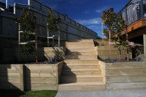 Stairs with Planter Boxes