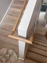 Khandallah Custom Handrail - Custom Australian oak. Was made with internal steel dowels to provide a strong but sleep appearance