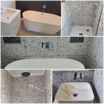 Collage of bathroom Reno by POLITE Plumbers Ltd