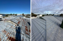 Roof spraying (before/after)
