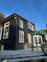 Oiling cedar weatherboards and old windows restoration