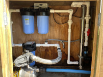 Full pump service - Full pump service, fixing the crack in the pump casing and replacing all seals and washers inside pump, Filter change and UV lamp
