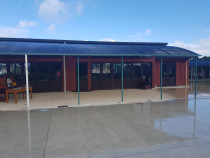 Primary school - R&B Construction completed a superb job putting in a new Kwila joinery and Cedar cladding at Flanshaw Primary school, Te Atatu.