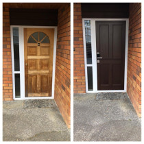 Before and After door fitting by Sonic Aluminium Ltd