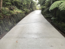 Concrete driveway Waitakere - Jonkers road, an old gravel driveway is now transformed. No more courier drivers getting stuck, wheel spinning on the gravel. 
They were nice enough to give us a review as well. 
Thanks Karl 30/3/2021
Subgrade ltd concreting in Waitakere