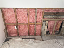 Fireplace removal - Glazed tile, concrete hearth and surround removed