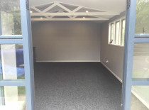 Garage Renovation (Part 2) - This is showing the inside all completed by Top 2 Bottom Carpentry Ltd, the client wished to use the area as an office and storage area for work.