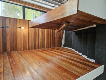 Recycled rimu weatherboards - Stairwell in a new build we did in Blockhouse Bay