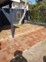 Cobble patio