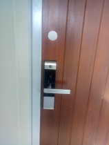 Electronic Digital Lock Installation - Western Lock Services LTd - Installed a Yale 3109 on a door with existing hardware.