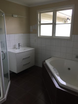 Bathroom Renovation - We removed everything in this bathroom Reno, and started with a blank canvas, with new wall linings & floor tiles as well as new vanity, shower unit, bath and a second toilet this bathroom had it all & very pleased with the out come!
