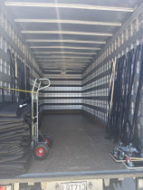 Inside 6T - All of our gear was purchased new, is well looked after and we choose to use straps over strops or rachets that can damage furniture or possessions. We carry a minimum of 40 blankets in our trucks for ease of care