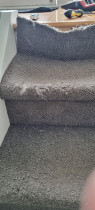 Cat attacked stairs - Check the other photos for the result . Stairs looking new again