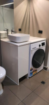 Bathroom Vanity & Laundry Installation - Custom vanity and laundry plumbing installed and finished.