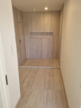 Bathroom - Floor and walls done with 1200mm×600mm porcelain tile