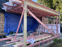 Contemporary home - Bespoke conservatory under way.
