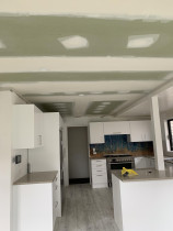 Kitchen Ceiling (part 2) - This is the kitchen ceiling re-lined and ready for the LED lights to be installed.