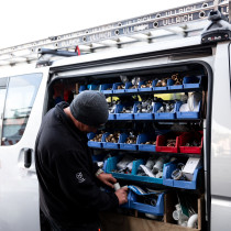 Our vans are well stocked - That means if there is a common plumbing part we need on a job changes are we will have it in the van and we don't have to leave site. Of course there's always the exception...