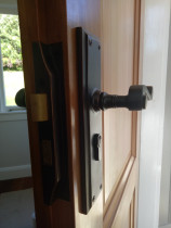 New door - New hardware- Western Lock Services Ltd - Installation of new hardware on a new door.