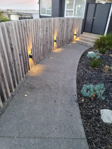 Glendowie Residence - Inground uplighting, wall lights and garden lights controlled by programmed daylight switch.