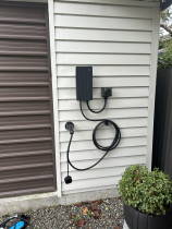 Fast Charger EV Charge station install Upper Hutt. - Telto 7.4Kw fast charger complete with Network cable and CT monitoring. The garage was not connected to house so cut footpath and ran services underground to the main switchboard as per NZ Standards, In addition the CT monitoring cable, and then new Cat6 cable to clients data hub to ensure App connectivity. Upper Hutt located site.