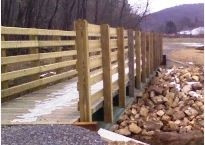 POST AND RAIL FENCING - Post and rail, various heights and styles