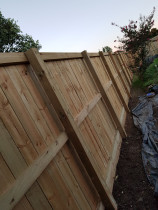 Fencing work at 108/110 Elliot Street by A.J. Callis Ltd